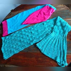 2 Mermaid Tail Blankets